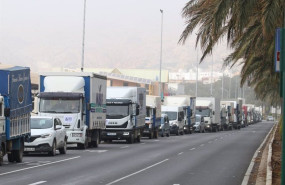 ep archivo   concentracion de camiones junto al puerto de almeria en 2020