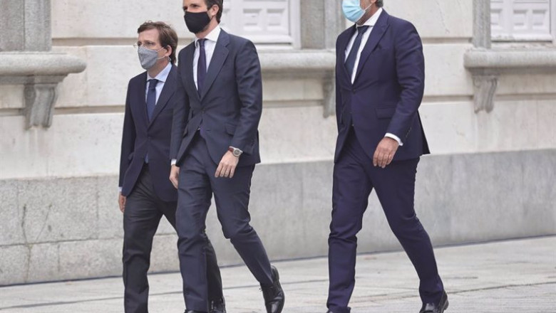 ep archivo el presidente del pp pablo casado flanqueado por el alcalde de madrid jose luis ep archivo el presidente del pp pablo casado flanqueado por el alcalde de madrid jose luis