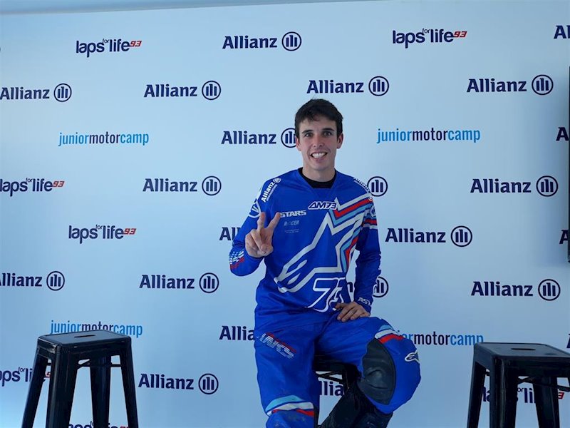 ep el piloto espanol lex marquez durante su presencia en el allianz junior motor camp