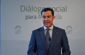 ep el presidente de la junta de andalucia juanma moreno atiende a los medios despues de la reunion