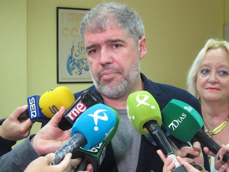 ep el secretario confederal de ccoo unai sordo en declaraciones a los medios en badajoz
