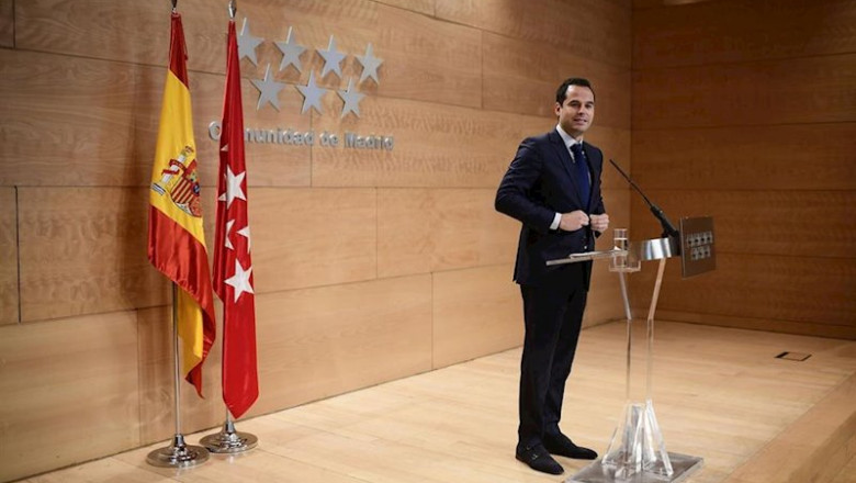 Imagen de recurso del vicepresidente de la Comunidad de Madrid, Ignacio Aguado, tras la rueda de prensa posterior al Consejo de Gobierno. | COMUNIDAD DE MADRID ep imagen de recurso del vicepresidente de la comunidad de madrid ignacio aguado tras la rueda de