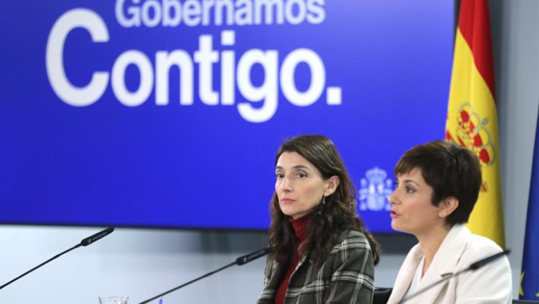 ep la ministra de justicia pilar llop y la ministra portavoz isabel rodriguez durante la rueda de ep la ministra de justicia pilar llop y la ministra portavoz isabel rodriguez durante la rueda de