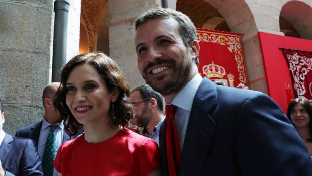 ep la nueva presidenta de la comunidad de madrid isabe diaz ayuso y el presidente del partido