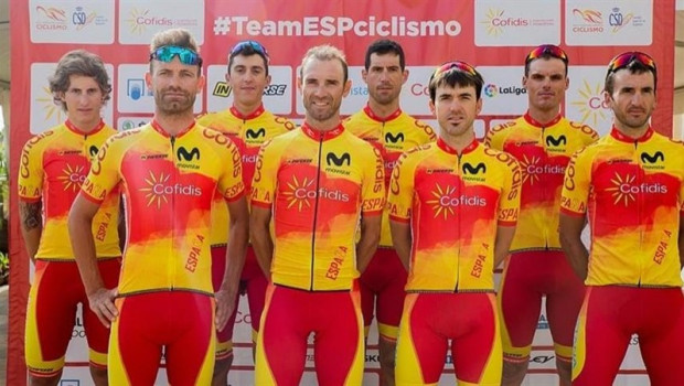 ep la seleccion espanola de ciclismo para el mundial de yorkshire inglaterra encabezada por