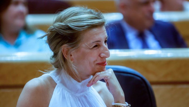 ep la vicepresidenta segunda del gobierno y ministra de trabajo yolanda diaz en una sesion plenaria