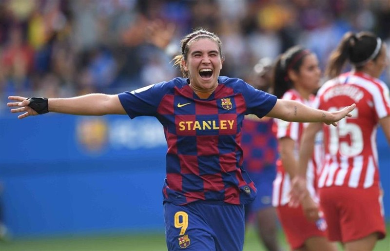 ep mariona caldentey celebra un gol con el fc barcelona