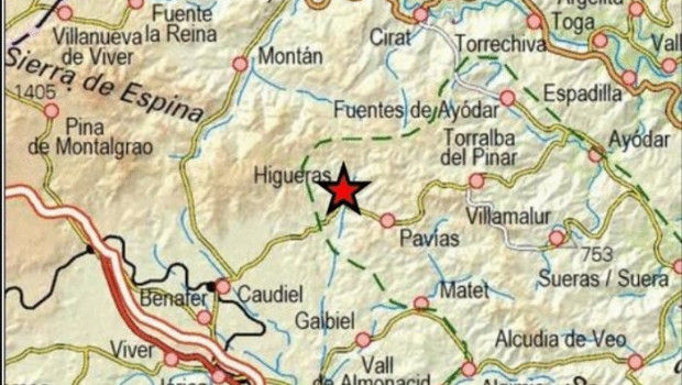 ep terremoto de magnitud 3 con epicentro al oeste de higueras castellon