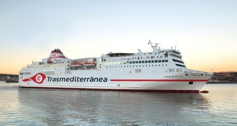 Uno de los barcos que presta servicio a Melilla | TRASMEDITERRÁNEA ep uno de los barcos que presta servicio a melilla