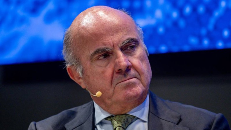 ep archivo   el vicepresidente del banco central europea luis de guindos durante un coloquio en la