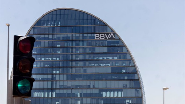 ep archivo   fachada de la sede de bbva en madrid espana