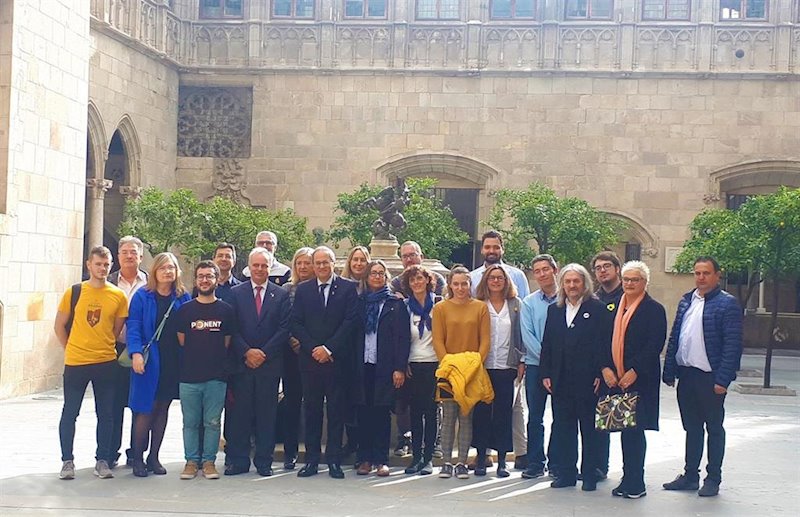 ep el presidente quim torra recibe a representantes de los claustros de las universidades catalanas