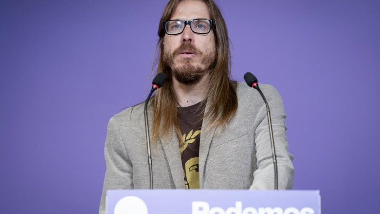 ep el secretario de organizacion y portavoz de podemos pablo fernandez durante una rueda de prensa