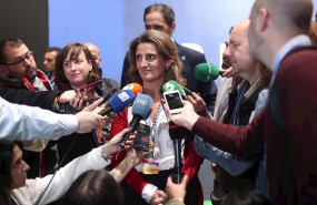 ep la ministra para la transicion ecologica en funciones teresa ribera atiende a los medios de