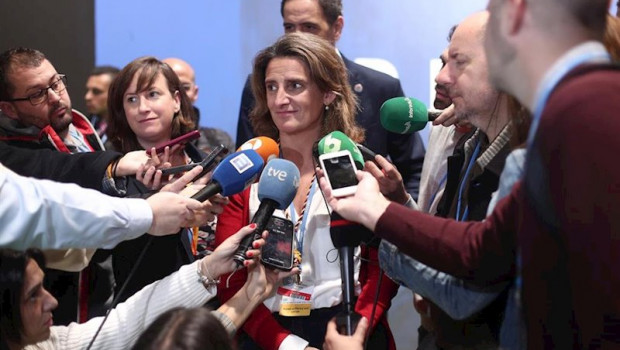 ep la ministra para la transicion ecologica en funciones teresa ribera atiende a los medios de