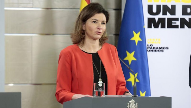 La secretaria general de Transportes, María José Rallo del Olmo, durante la rueda de prensa del comité técnico de gestión de la crisis | Moncloa ep la secretaria general de transportes maria jose rallo del olmo durante la rueda de prensa del