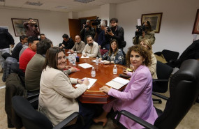 ep la vicepresidenta primera y ministra de hacienda maria jesus montero en la reunion para abordar