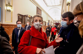 ep la vicepresidenta segunda del gobierno yolanda diaz a su salida de una sesion plenaria en el