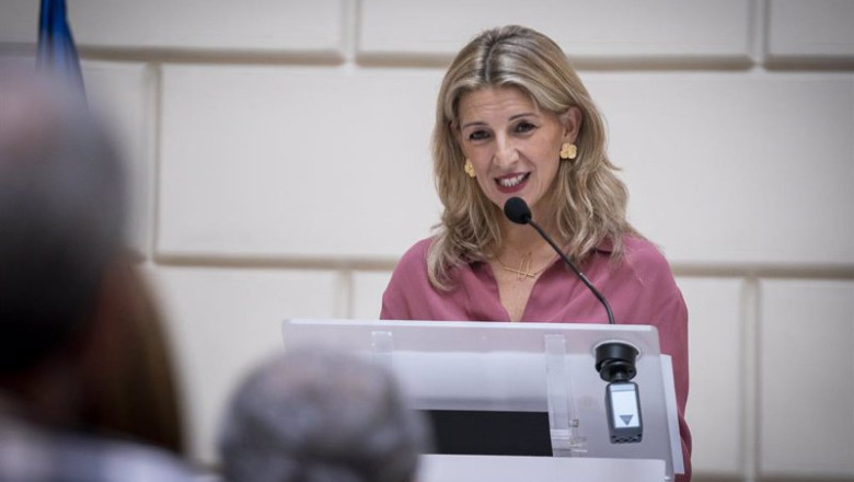 ep la vicepresidenta segunda y ministra de trabajo yolanda diaz interviene en la presentacion del ep la vicepresidenta segunda y ministra de trabajo yolanda diaz interviene en la presentacion del