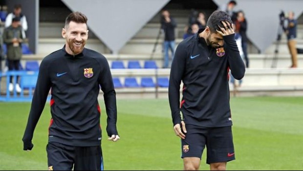 ep lionel messiluis suarezun entrenamientobarcelona