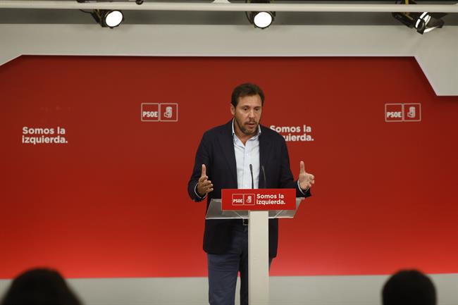 Rueda de prensa de Óscar Puente tras la reunión de la Ejecutiva Federal del PSOE | EUROPA PRESS ep ruedaprensa de oscar puentela reunionla ejecutiva federalpsoe