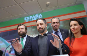 ep satiago abascal junto a ivan espinosa de los monteros javier ortega smith y rocio monasterio