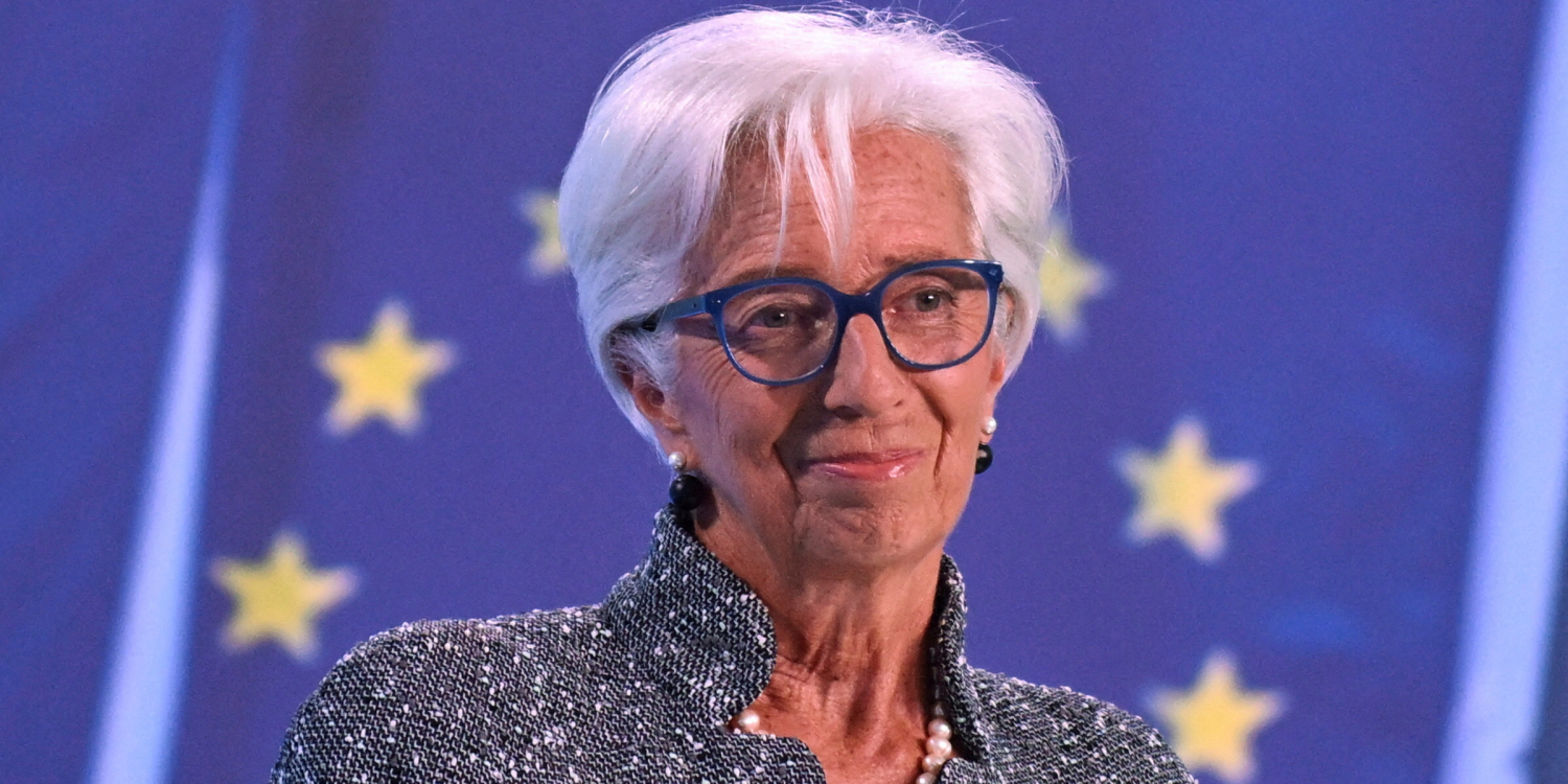 la presidente de la bce christine lagarde apres la reunion de politique monetaire du conseil des gouverneurs a francfort 