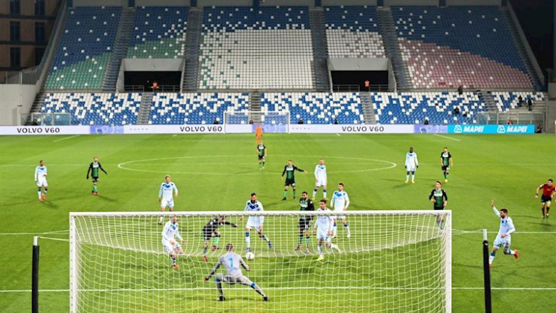 ep 09 march 2020 italy reggio emilia sassuolos francesco caputo 5th l scores his sides first goal ep 09 march 2020 italy reggio emilia sassuolos francesco caputo 5th l scores his sides first goal