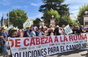 ep agriculturoes se concentran a las puertas de la presidencia de la junta de castilla y leon para