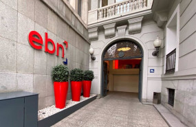 ep archivo   entrada de la sede de ebn banco en madrid en el paseo de recoletos