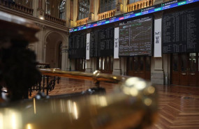 ep archivo   paneles del palacio de la bolsa a 19 de julio de 2022 en madrid espana