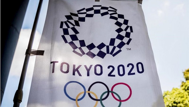 ep bandera con el logo de tokyo 2020