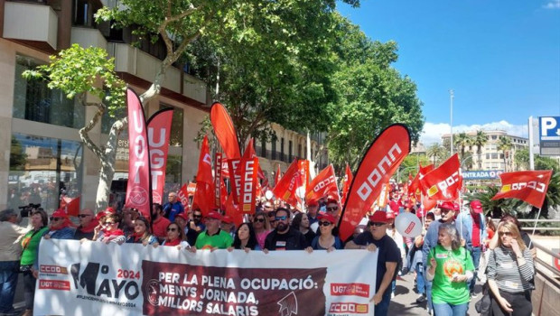 ep cabecera de la manifestacion de ccoo y ugt del 1 de mayo en palma