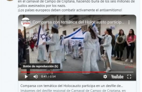 ep el portavoz de la embajada de israel denuncia la repugnante banalizacion del holocausto en el