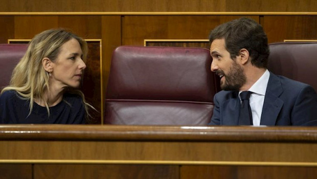 ep el presidente del partido popular pablo casado y la portavoz del grupo popular en el congreso