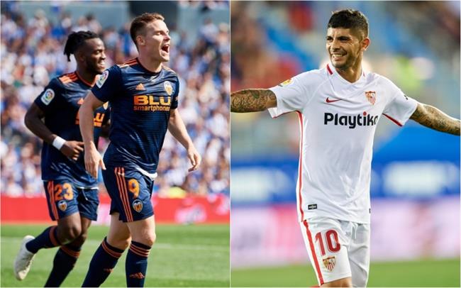 Gameiro y Banega celebran goles para Valencia y Sevilla | LALIGA/EP ep gameirobanega celebran golesvalenciasevilla