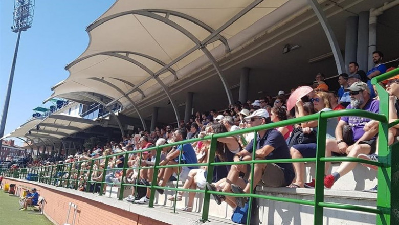 Gradas del polideportivo Juan de la Cierva en Getafe en el Nacional de atletismo | RFEA - Archivo ep gradas del polideportivo juan de la cierva en getafe en el nacional de atletismo
