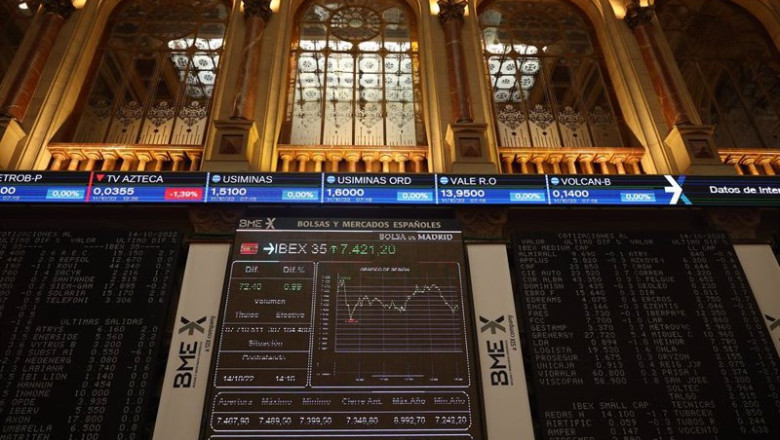 ep indices bursatiles en el palacio de la bolsa de madrid a 14 de octubre de 2022 en madrid espana ep indices bursatiles en el palacio de la bolsa de madrid a 14 de octubre de 2022 en madrid espana