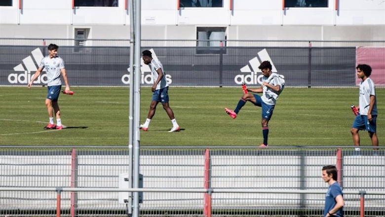 ep los jugadores del bayern munich entrenan durante el periodo de aislamiento ep los jugadores del bayern munich entrenan durante el periodo de aislamiento