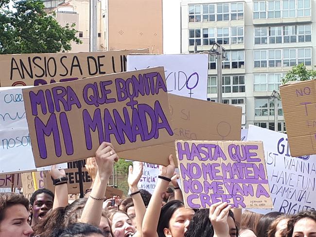 Manifestación de estudiantes contra la sentencia de La Manada | EUROPA PRESS ep manifestacionestudiantesla sentenciala manada
