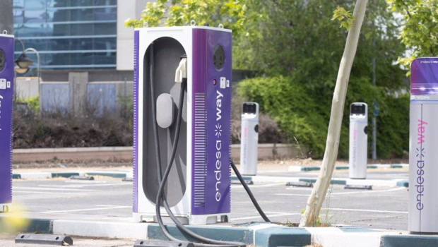 ep un punto de carga de vehiculos electricos a 9 de mayo de 2024 en madrid espana