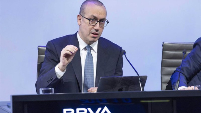 Archivo - El CEO del BBVA, Onur Genç | BBVA - Archivo ep archivo el ceo del bbva onur gen durante una rueda de prensa a 9 de mayo de 2024 en madrid