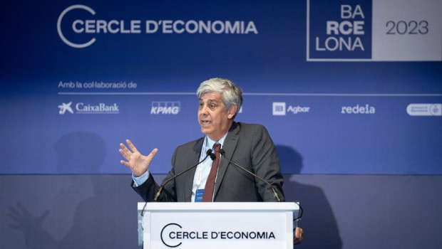 ep el gobernador del banco de portugal mario centeno interviene ante la reunio cercle deconomia