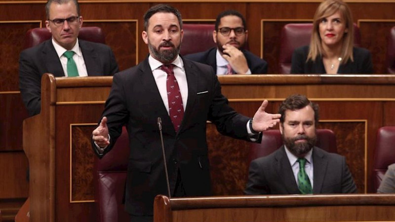 ep el presidente de vox santiago abascal en el hemiciclo del congreso