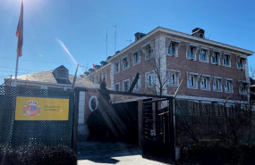 ep entrada al palacio de la moncloa sede de la presidencia del gobierno de espana