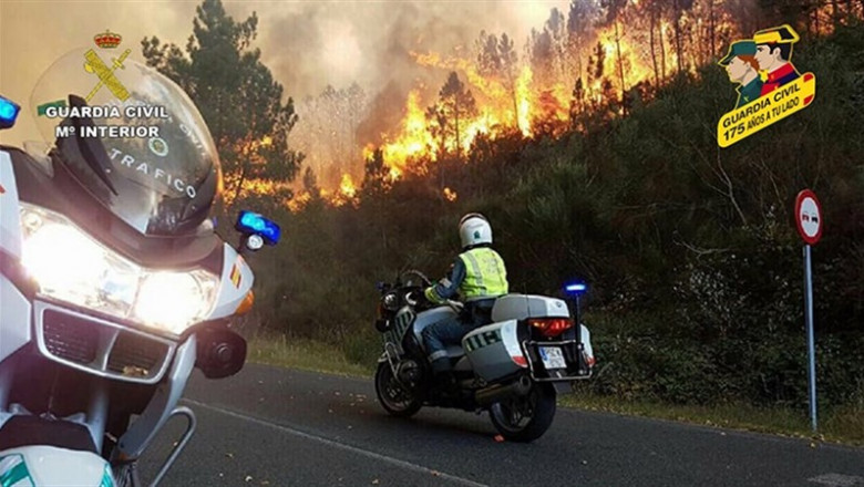 Guardia Civil atendiendo un incendio forestal | MINISTERIO DEL INTERIOR ep guardia civil atendiendoincendio forestal