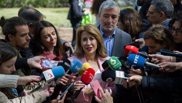 ep la ministra raquel sanchez en declaraciones a los periodistas en barcelona a viernes 14 de abril