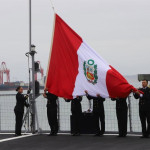 ep archivo   izado de la bandera de peru en una ceremonia del comando operacional maritimo de las