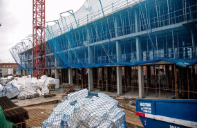 ep archivo   vista de una obra en construccion parada y sin trabajadores