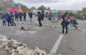 ep barricadas en la ap-7 a la altura de salt girona en una protesta convocada por tsunami democrtic